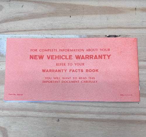 1969 FORD MUSTANG ORIGINAL OWNERS MANUAL NOS Groovy MINT VINTAGE MUSTANG COLLECTIBLE Brochure