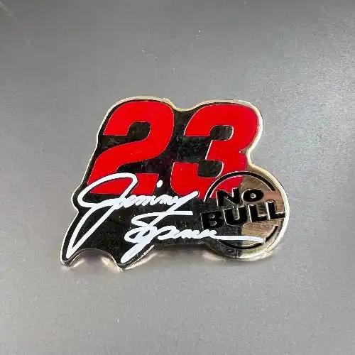 Jimmy Spencer NO BULL 23 NASCAR Logo Pin Detailed Mint NOS This oddly shaped pin is approximately 1x1 inch, painted on gold metal and looks fantastic!!
Automotive PG Relics