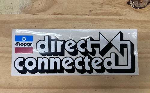 Chrysler Mopar Direct Connected Decal Bumper Sticker NOS EX Condition relic has been stored away safely for decades and measures approximately 4 inches x 10.5 inches