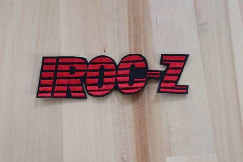 Chevy IROC-Z Patch Chevrolet Red Block Letters AUTO Classic Muscle Car. This NOS relic the IROC-Z patch has been stored for decades it is measuring 1.5 in x 4.75 in