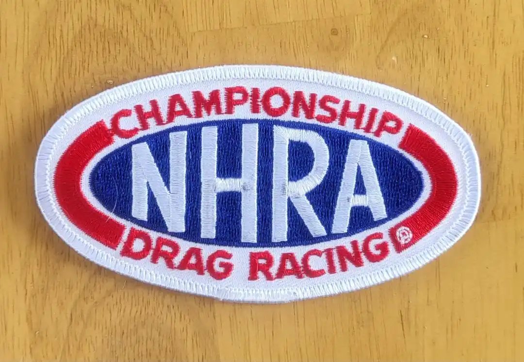 NHRA Drag RACING CHAMPIONSHIP Oval Medium Jacket Patch MINT NOS NHRA Memorabilia