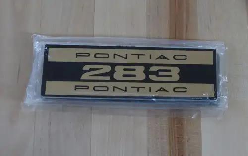 Pontiac 1965-67 283 Valve Cover Decal EXC for Restoration Project NOS Relic has been stored safely away for decades and measures approx 1.75 in wide x 5 in length