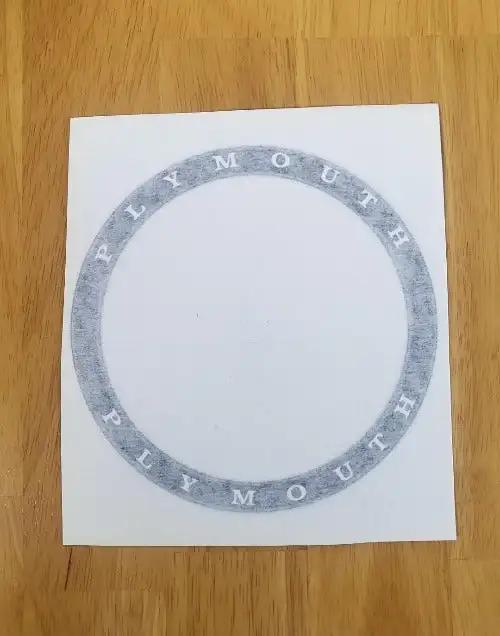 Plymouth Header Panel Large 1971 CIRCLE Decal Mopar Auto N.O.S.. This relic has been stored for decades and measures 6" circle. We also have various Roadrunners