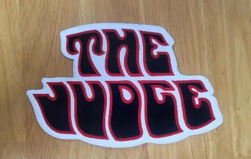 Pontiac The Judge Fender Decal 1970 RED BLACK AND WHITE GTO Parts NOS relic has been stored for decades and measures 4 inch in width by 6 inch in length Restoration