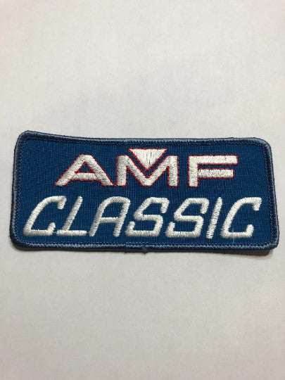 AMF Classic Bowling Ball Patch Sport New Old Stock EXC Teams League Relic has been safely stored away safely for decades and measures approximately a 3 inches x 5 in