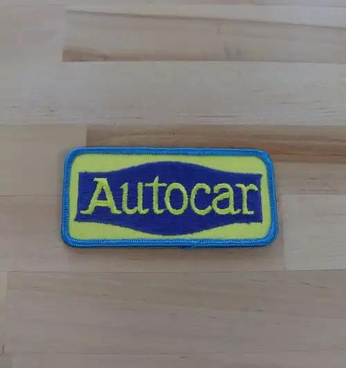 Vintage AUTOCAR Logo Semi Truck PATCH Mint NOS Item. This is a web stitched vintage AUTOCAR logo patch measuring approximately 4.25 x 2 in. Never worn, sewn, display