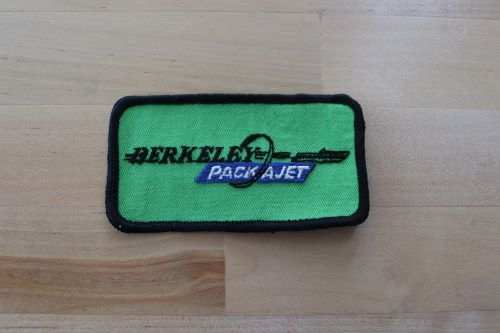 BERKELEY PACKAJET patch measures 3.75 x 2 in. Web stitching and a rare find. BERKELEY PACKAJET SoCal Jet Boats collectible. Great marine item for the Jet Boat lover