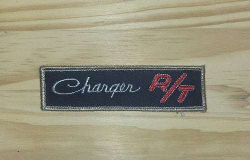 Dodge Charger RT Patch Vintage Traditional Script Rectangle Auto MOPAR This relic has been stored for decades and measures 1.25 inches wide and the length is 5 in