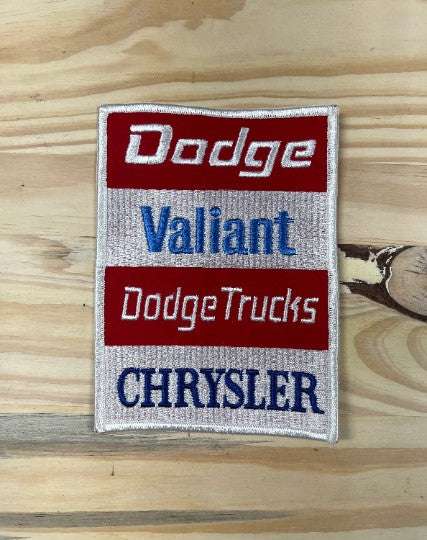 DODGE VALIANT DODGE TRUCKS CHRYSLER Patch Vintage jacket patch, never displayed, stored with care. Item measures approximately 7 x 5 inches. Great item for collector