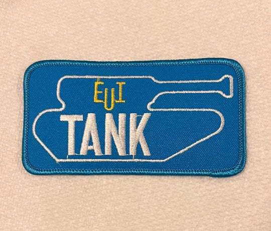 Hammer EUI Tank Bowling Ball Patch Sport New Old Stock EXC Teams League Relic has been safely stored away safely for decades and measures approximately a 2.25 in x 4.25 inch