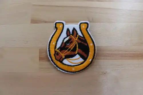 Horseshoe Horse Patch on Felt Exc Animals Mint Vintage collection Relic has been safely stored for decades and measures approx 3 x 3 inch in great vintage condition