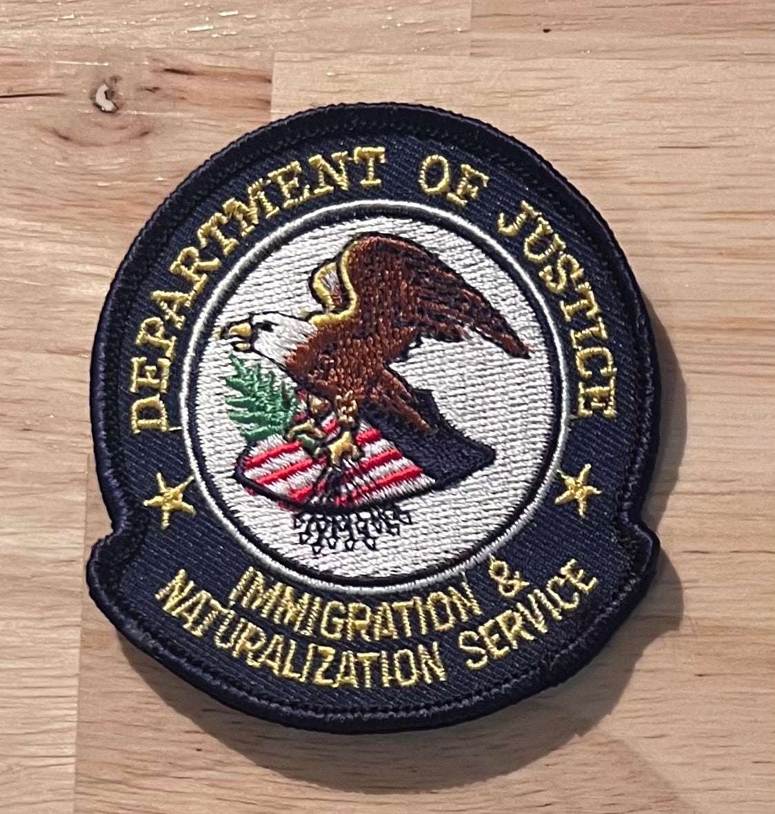 Department of Justice Immigration and Naturalization Badge Patch