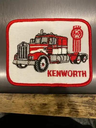 KENWORTH PATCH KW TRACTOR TRAILER SEMITRUCK NOS VINTAGE COLLECTIBLE MINT NOS item measuring approximately 4 x 3 inches, incredible detail and superb stitching.