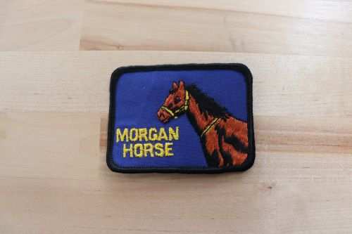 MORGAN HORSE PATCH Blue Animals Mint Exc This is a MORGAN horse patch. Item measures 3.5 x 2.5 inches and is in great vintage condition. Perfect for the horse lover