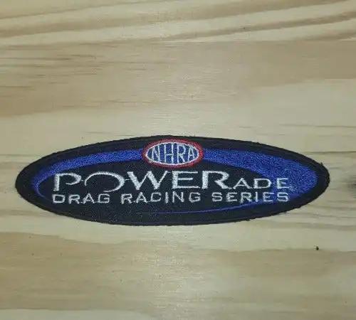 NHRA POWERADE DRAG RACING CHAMPIONSHIP Patch small Jacket MINT NOS NHRA Memorabilia Official NHRA DRAG RACING CHAMPIONSHIP Patch. Mint NOS item, stored for decades