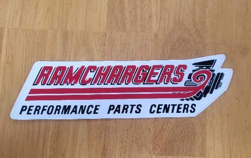 Ramchargers Performance Parts Centers Decal Dodge 1960 Auto EXC NOS. This relic has been stored for decades and measures 2,25 inches in width by 8.25 in length.