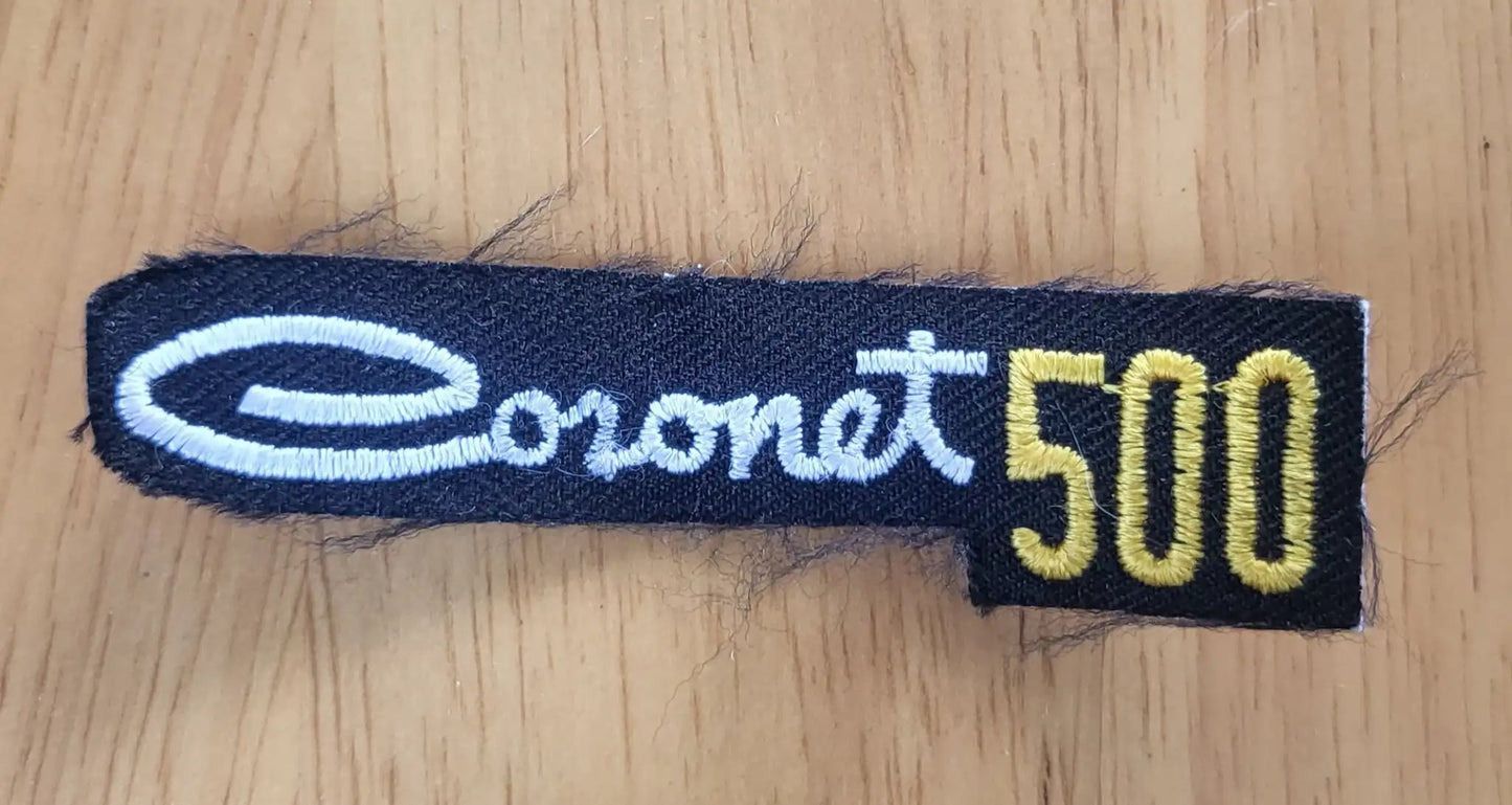 CORNET 500 Patch Script Lettering Small Iron on Embroidered Auto NOS. This relic has been stored away from when it was made in different process approx 20+ yrs ago