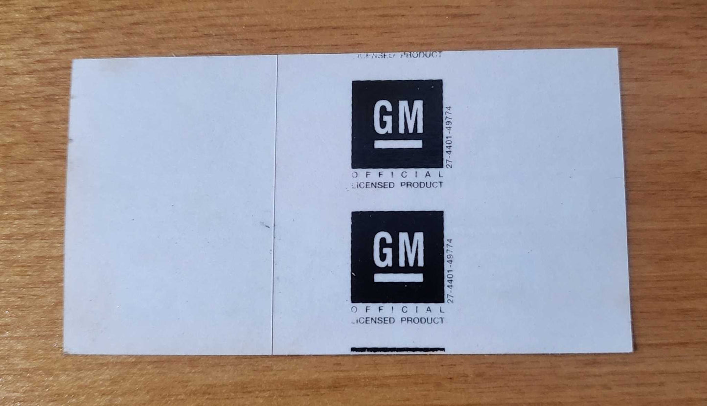 Pontiac Genuine Parts Old Indian Head Logo Decal EXC Shop Condition NOS Relic has been safely stored away for decades and measures approx 3.5 inch square Crest logo