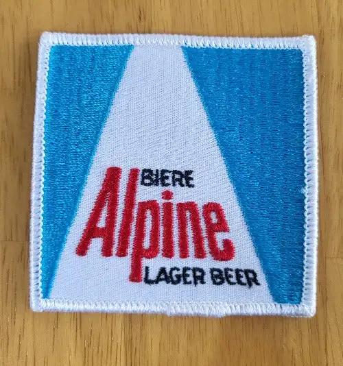 Vintage ALPINE LAGER BEER BIERE Patch Unique BEER Brew Collectible