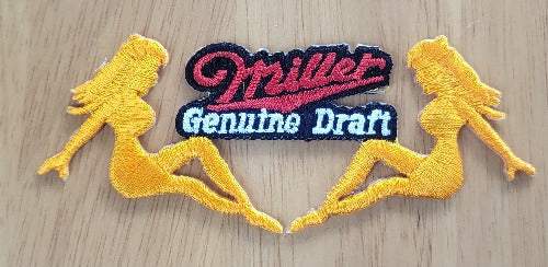 Vintage MILLER GENUINE DRAFT Patch Unique Beer Brew Collectible Golden Ladies