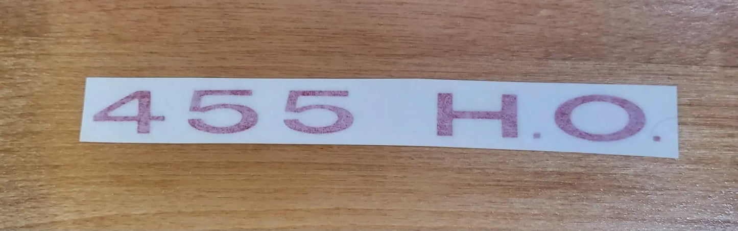 1972 Pontiac GTO 455 HO Spoiler Red Decal EXC Condition Restoration. Relic has been stored safely away for decades and measures approx .75 in wide x 6 in length