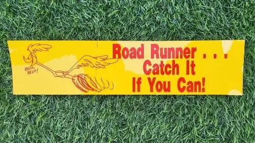 Plymouth Road Runner Catch It If You Can Vintage 1963 Decal N.O.S. EXC Relic has been safely stored away for decades and measures approximately 3 in x 12 in Beep! Beep!