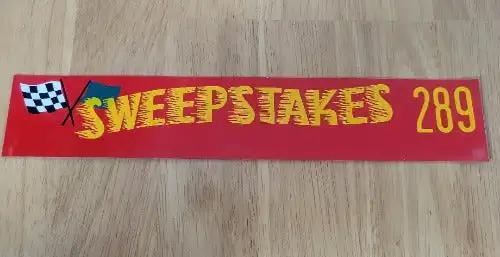 Sweepstakes 289 Studebaker Valve Cover Cross Flags Decal 1956-1958