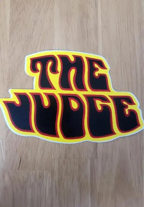 The Judge Pontiac Decal Deck Lid 1970 BLACK RED AND YELLOW GTO This relic has been safely stored for decades and measures 5 inches in width by 8 inches in length