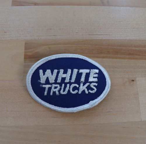 WHITE TRUCKS Semi Oval Vintage PATCH Mint NOS Item. This is a web stitched vintage White Trucks patch measuring approximately 2.5 x 2 inches. Make your own or gift