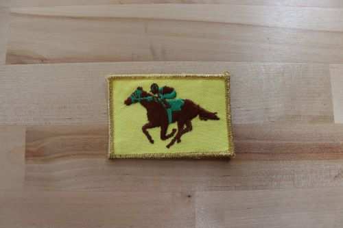 This is a EQUESTRIAN horse racing patch. Item measures 3.5 x 2 inches and is in great vintage condition. Perfect for the horse lover out there, only on PG RELICS