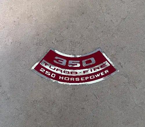 350 Turbo Fire 250 Horsepower Decal Air Cleaner