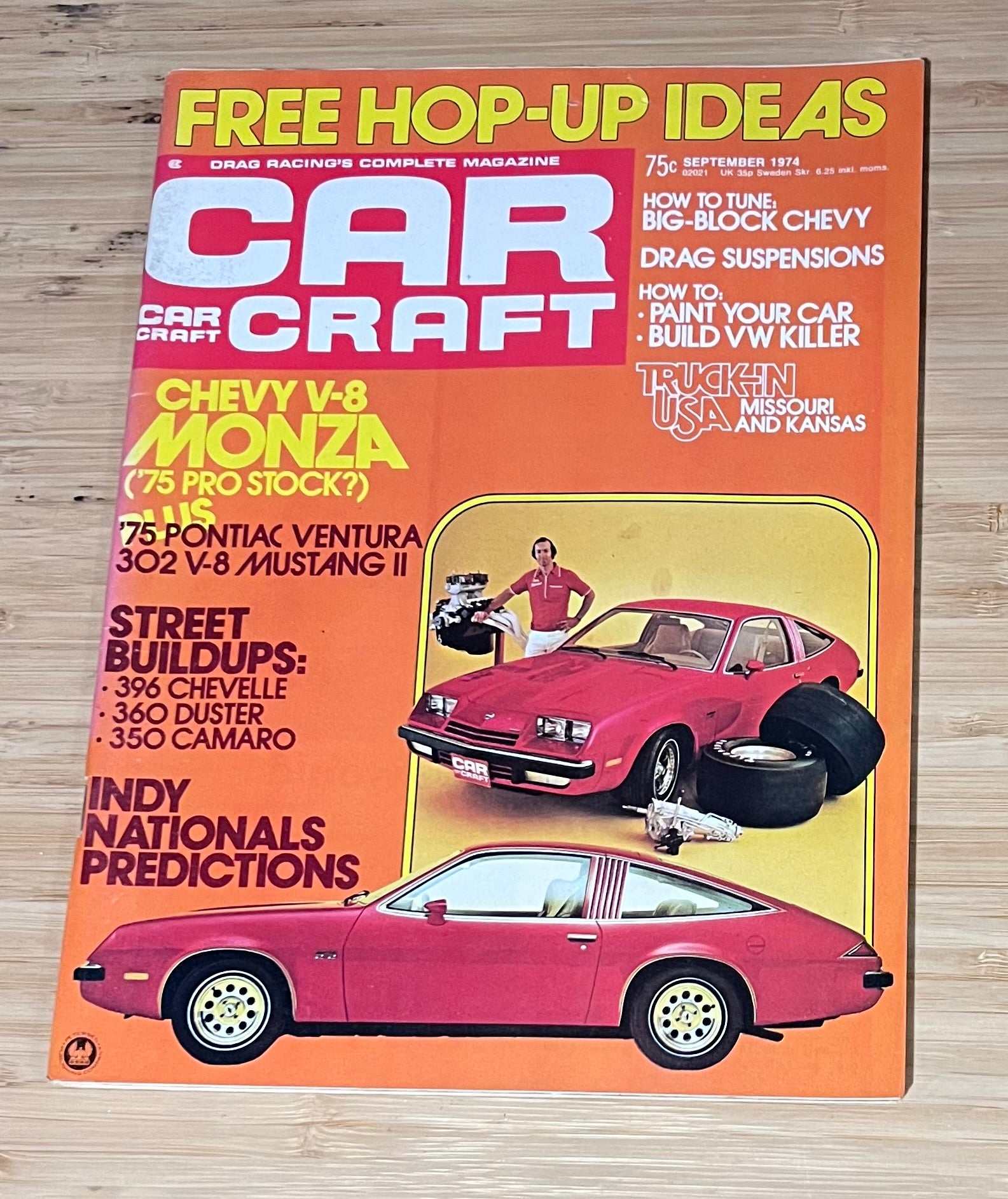 Car Craft September 1974 Magazine Eclectic Collection Featured Hop Up Ideas Relic has been store safely away for decades and also features Chevy V8 Monza Pontiac