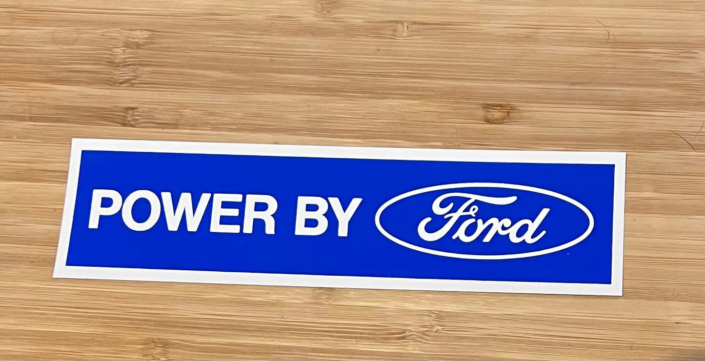 Power By Ford Decal White Blue Mustang 1965-1973 Valve Cover N.O.S. Relic has been stored away safely for decades and measures approximately 2 inches x 7.75 inches