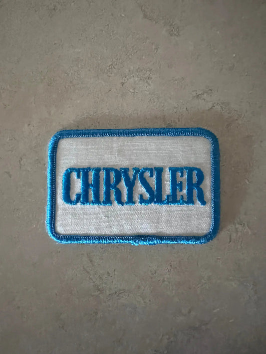 CHRYSLER Vintage Patch BOLD Small Light Blue Stitched Auto Patch MINT NOS unique and rare item. NOS Item, never sewn or displayed, stored with care