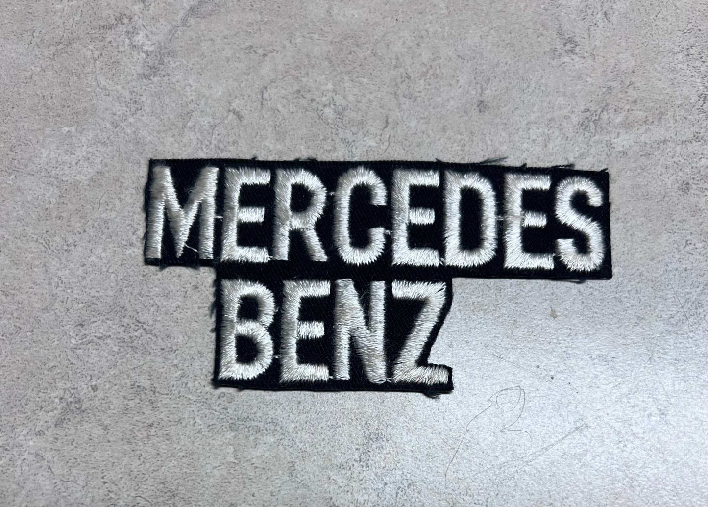 MERCEDES BENZ Lettering Patch Excellent Condition Vintage Auto NOS EXC Relic has been safely stored away for decades and measuring approximately a 2 inch x 4 inch