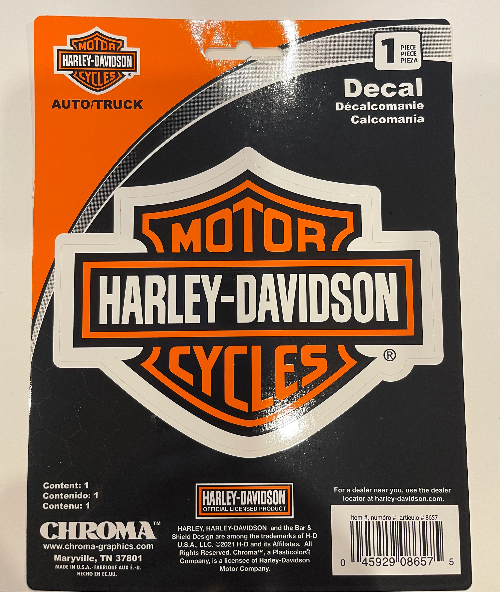 HARLEY DAVIDSON Decal BAR SHIELD OFFICIALLY LICENSED PRODUCT Motorcycle