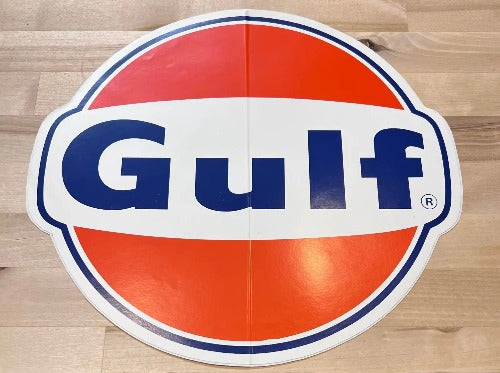 Gulf Petro Oil Racing Panel Door 12 inch 1960s-1970s Decal New Old Stock. Relic has been safely stored away for decades and as stated is over a big 12 inches Garage