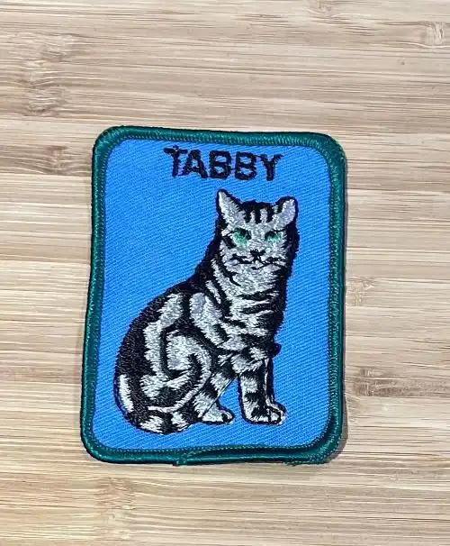 Tabby Cat Vintage Patch Very Detailed Embroidery Feline Mint NOS Item Relic has been stored safely away for decades and measures approx 2.5 inches x 3.5 inches