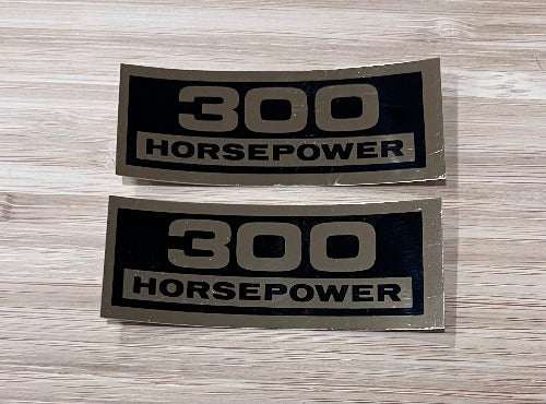 Pair 300 Horsepower Decals