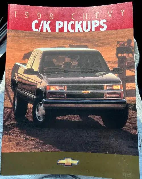 1998 CHEVROLET PICKUP C K Like A Rock Brochure NOS Mint Pickup Detailed multi page brochure of the 1998 Chevrolet C/K Pickups, spec info, large page fold outs, color