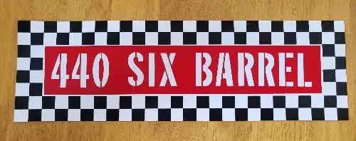 440 Six Barrel Decal 1970-1971 Black Cross Flags Air Lid Cleaner Mint. This relic has been stored for decades and measures 4 inches in width by 13 inches in length. Mopar