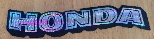 Honda DECAL 1970s Iridescent Logo Motorcycle WOW RETRO New Old Stock Turning back clock big time with this adhesive decal This relic measures approx 1.5 in x 7 in