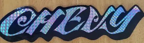 CHEVY 1970s Iridescent Decal Bold Italic Bumper sticker Heavy Chevy relic has been stored safely away for decades and measures 2.75 inches in width x 11.25 inches