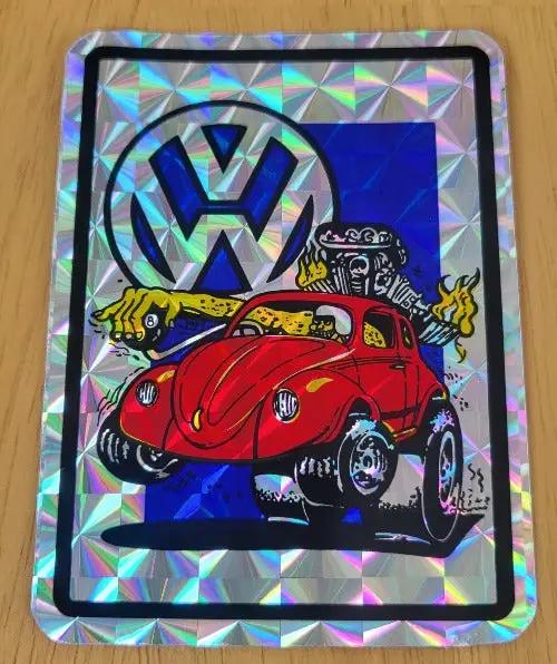 VW THUNDERBUG Decal 1970s Iridescent VOLKSWAGEN BUG BEETLE NOS Mint Turning back the clock big time with this adhesive decal relic measures approx 4 in width by 3 in