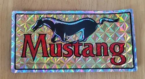 Ford Mustang Iridescent 1970s DECAL Bumper Sticker Vintage N.O.S. Turning back the clock big time with this adhesive decal Relic measures 3 inch in width by 6 inches