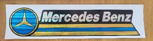 Mercedes Benz Logo 1970s Iridescent DECAL Turning back the clock big time with this adhesive decal Relic stored away for decades and measures approx 2.5 in x 11.5 in