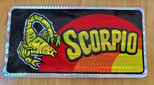 Scorpio Horoscope Astrology Decal 1970s Iridescent Eclectic Vintage Turning back the clock big time with this adhesive decal Relic measures approx 3 inch x 6 inches
