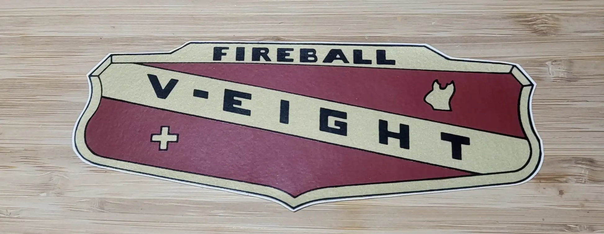 Buick Shield Fireball 1953-1955 V8 Valve Cover Decal NOS Excellent Condition Relic has been safely stored away for decades and measures approximately2.25 inches x 5