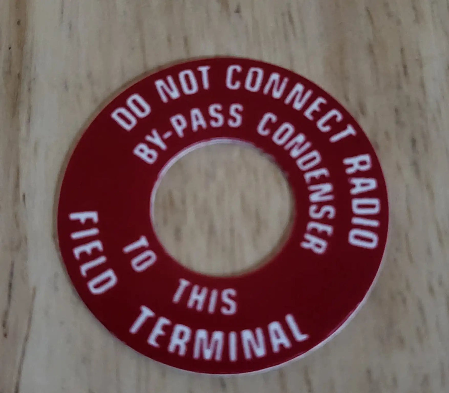 Buick 1937-62 Generator Warning Tag Decal New Old Stock EXC Condition Relic has been safely stored away for decades and measures approximately 1.5 inch circle