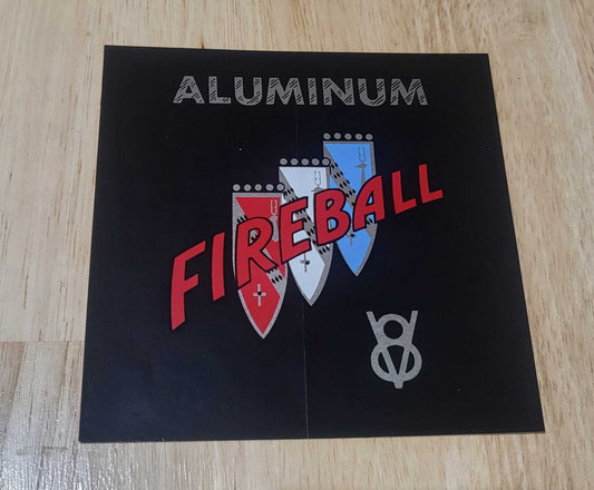 Buick 1961-63 TriShield Special Aluminum Fireball V8 Air Cleaner Decal NOS Relic has been safely stored away for decades and measures approximately 4.5 inches x 4.75